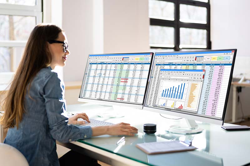 woman running a tech audit